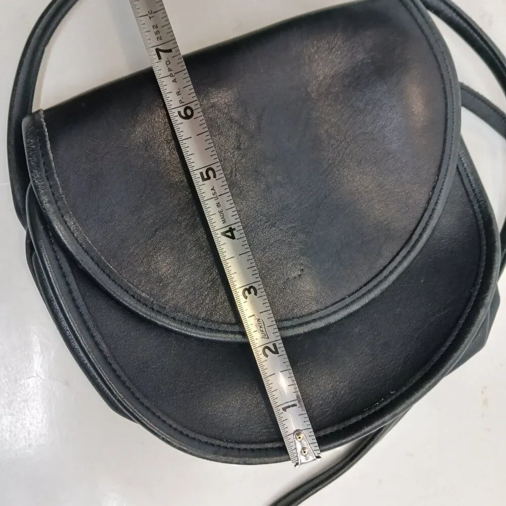 Coach Casey Black Leather Crossbody Vintage Handbag Purse